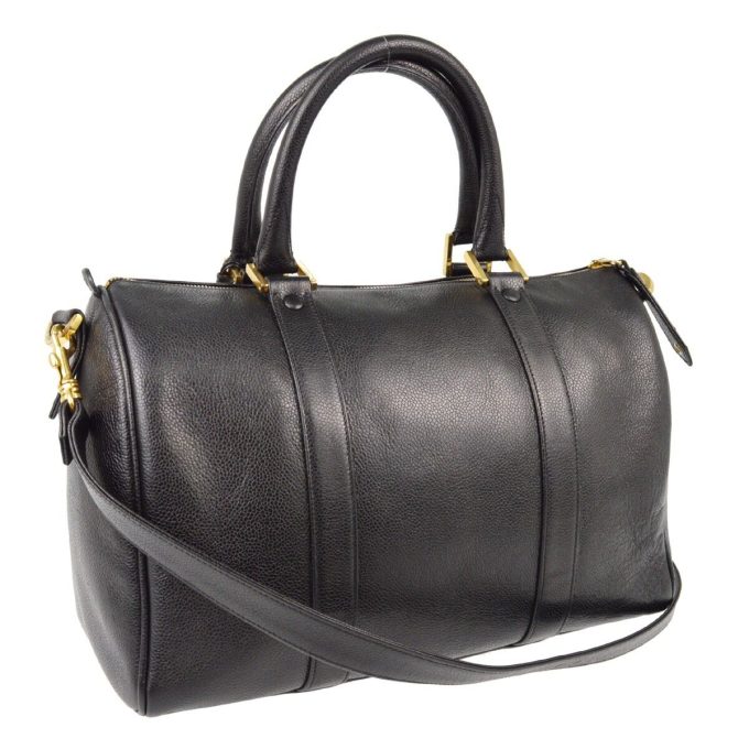 CHANEL Black Calfskin 2way Duffle Handbag XX01003 - Image 2