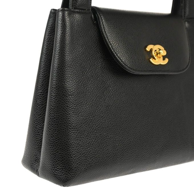 CHANEL Black Calfskin Handbag - Image 3