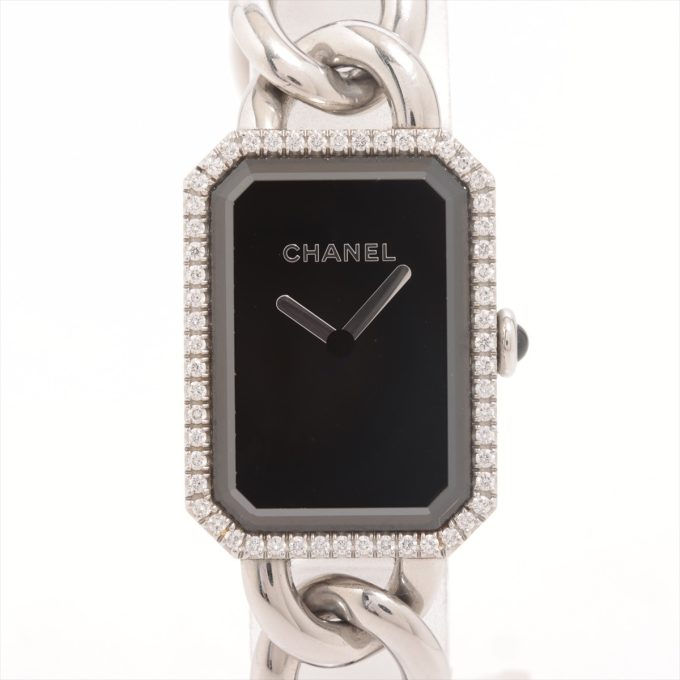 Chanel Première H3254 SS QZ Black Dial 3 Extra Links