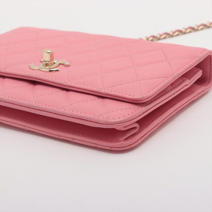 CHANEL Trendy CC Chain Wallet Pink Gold 29th - Image 3