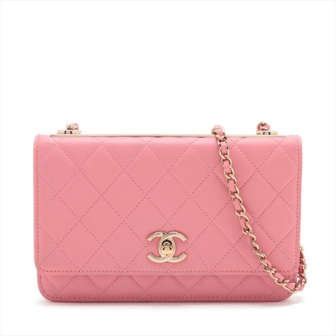 CHANEL Trendy CC Chain Wallet Pink Gold 29th