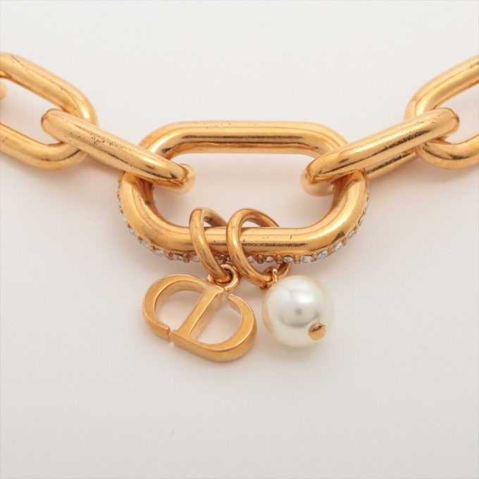 DIOR D-FUSION Bracelet Gold with Rhinestone and Imitation Pearl - Image 3