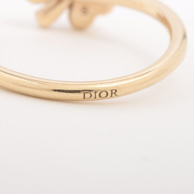 DIOR Icon Ring Set Gold Plated with Rhinestone (Set of 3) - Image 4