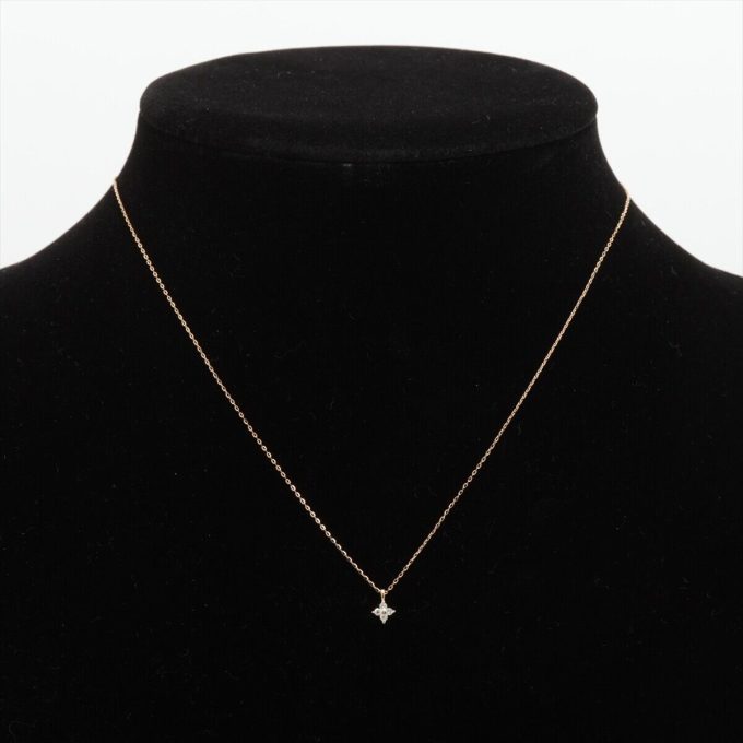 ETE 18K YELLOW GOLD Diamond Necklace 0.8g 0.04 - Image 5