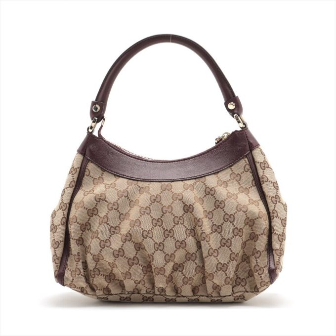 GUCCI GG Canvas Shoulder Bag Brown 190525 - Image 2