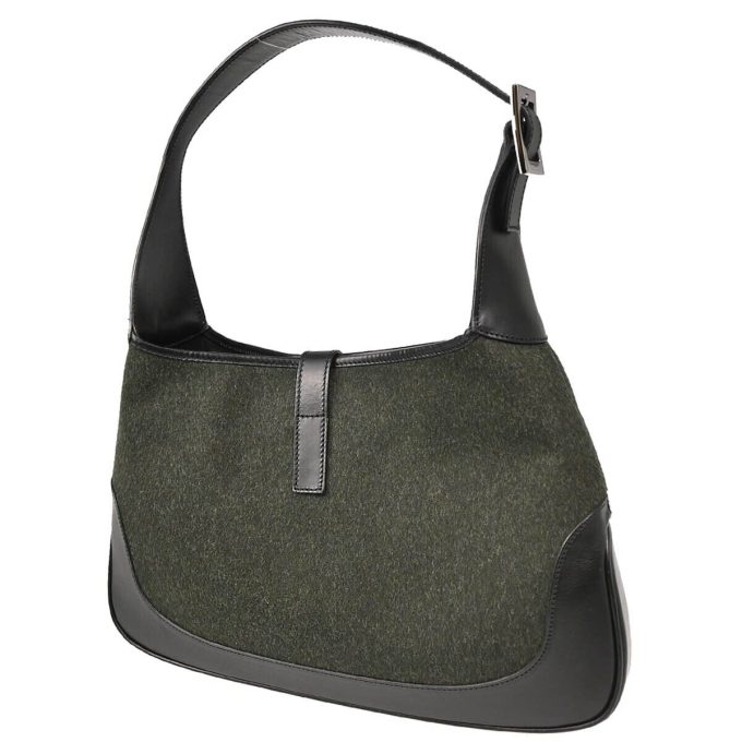 GUCCI Gray Wool GG Jackie Handbag - 001-3306/1705 - Image 2