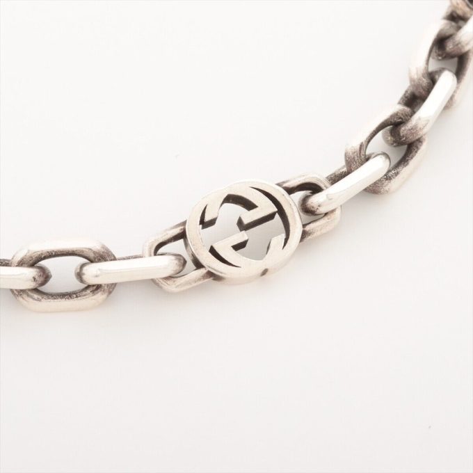 GUCCI Interlocking G Bracelet 925 Silver 16.4g - Image 3