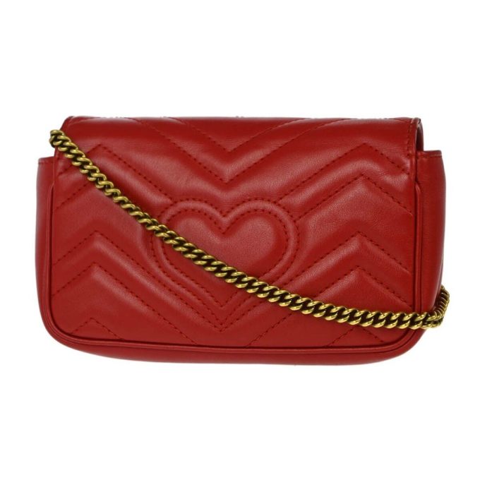 GUCCI Red Marmont Shoulder Bag 476433 2091 143512 - Image 2