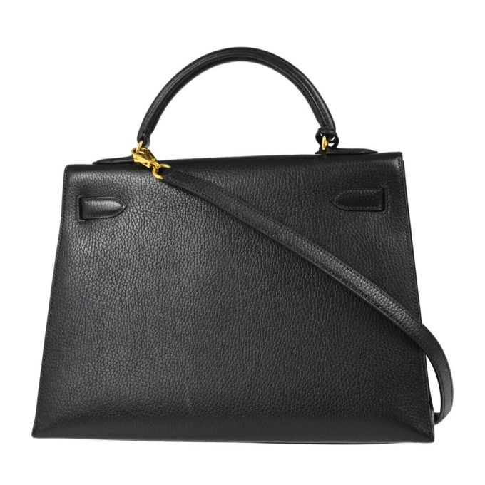 HERMES Black Ardennes Kelly 32 Sellier Handbag - 13C ◯X 153298 - Image 2