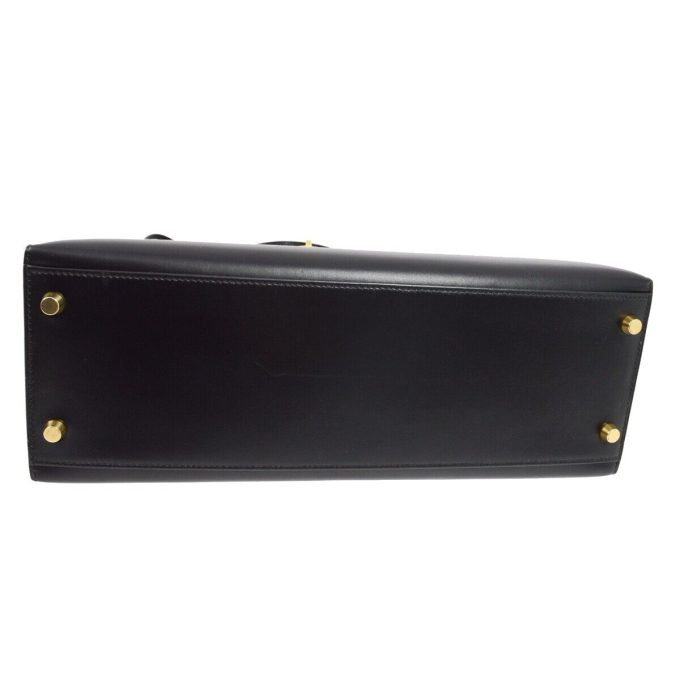 HERMÈS Black Box Calf Kelly 32 Sellier 2way Handbag - Image 3