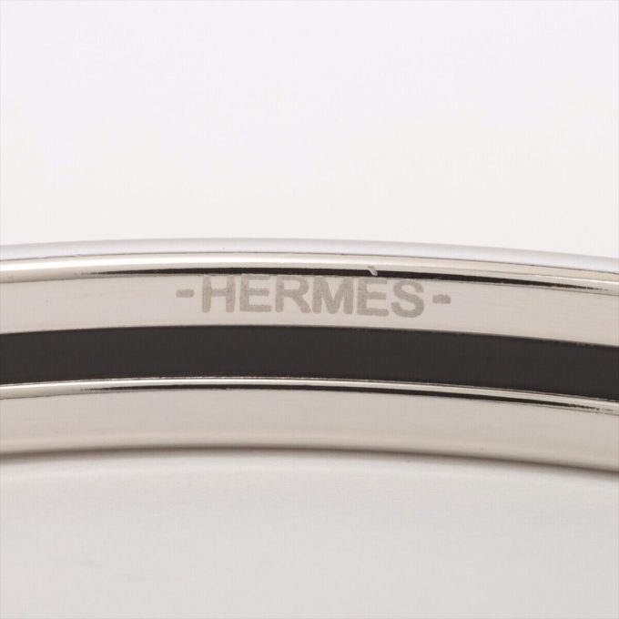 HERMÈS Enamel PM Bangle GP Silver×Pink - Image 5