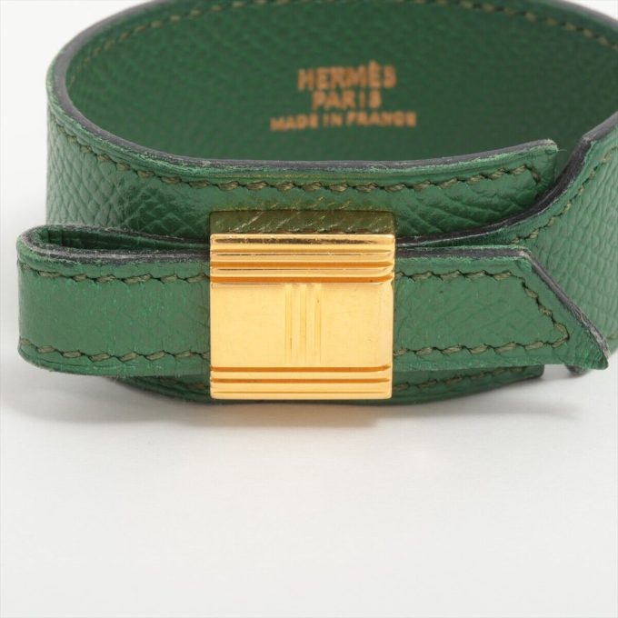 HERMÈS Green GP & Leather Artemis Bracelet - Image 3