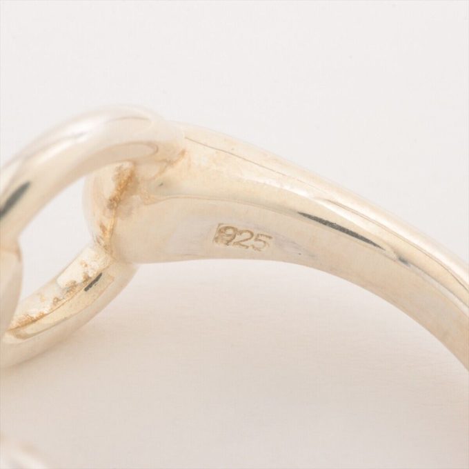 HERMÈS Horsebit Ring 925 Silver 4.3g Classic Fashion Accessory - Image 3