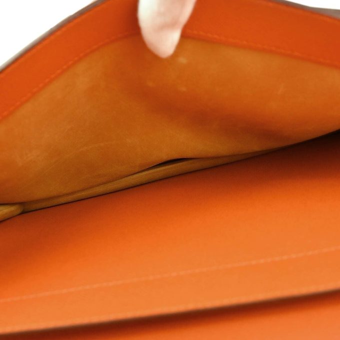 HERMÈS Orange Epsom Kelly Depeche 38 Business Handbag - Image 9