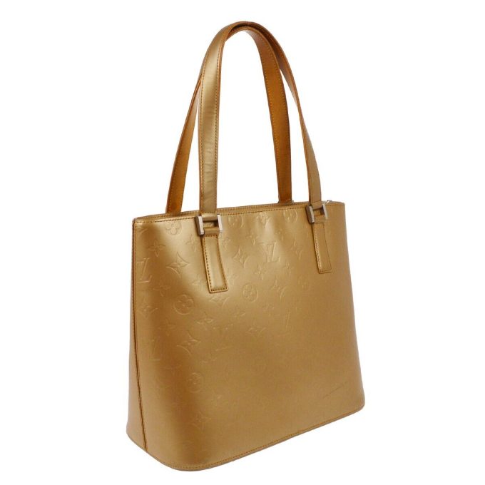 LOUIS VUITTON Beige Monogram Mat Stockton Tote M55117 - Image 2