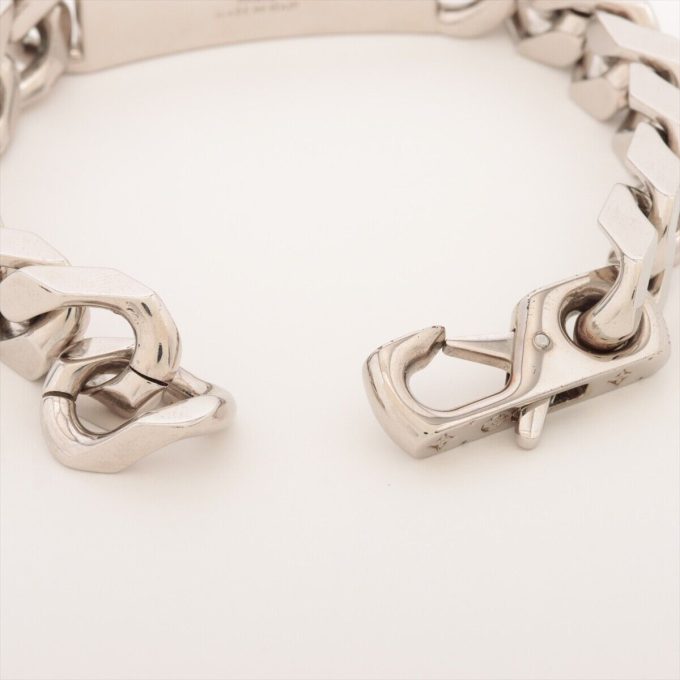 LOUIS VUITTON Chain Bracelets Monogram Bracelet GP Silver - Image 4