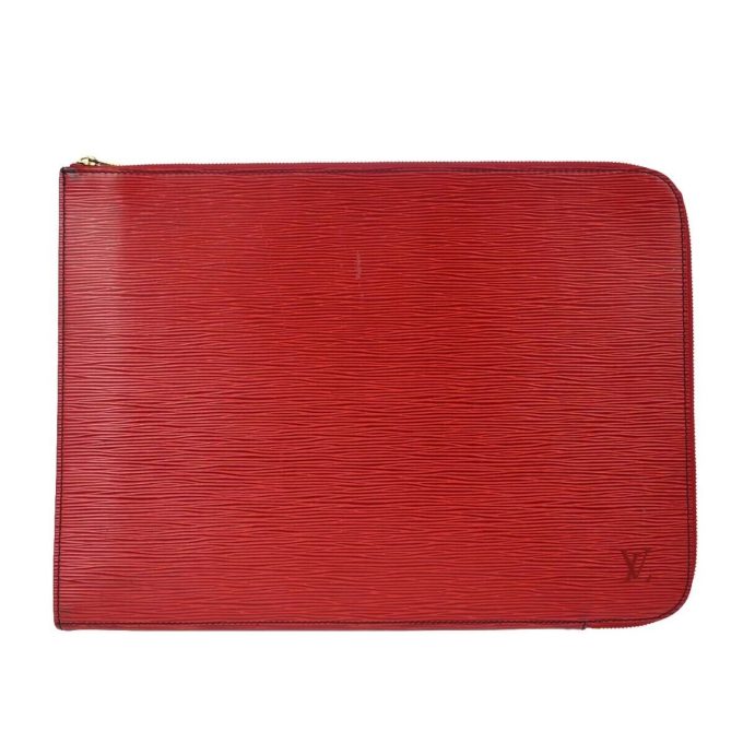 LOUIS VUITTON EPI POSH DOCUMENTS CLUTCH BAG RED