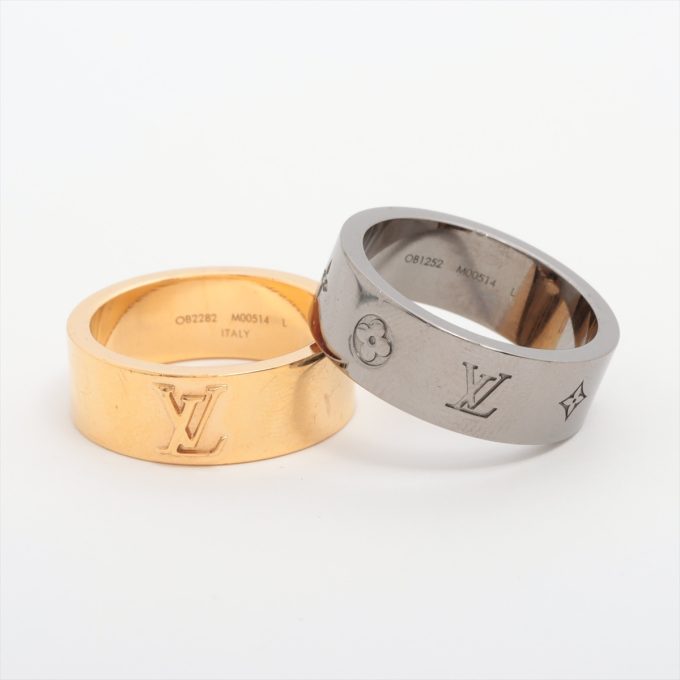 LOUIS VUITTON M00514 LV Instinct Ring Set 2 OB2282/OB1252 Ring Gold & Silver