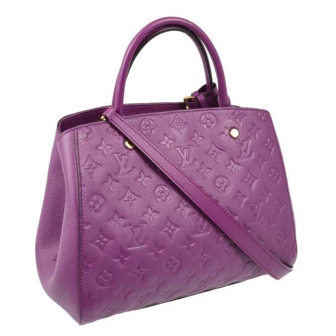 LOUIS VUITTON Purple Monogram Empreinte Montaigne MM M41046 Bag - Image 2