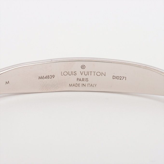 LOUIS VUITTON Silver Monogram Bangle DI0271 GP M64839 - Image 4