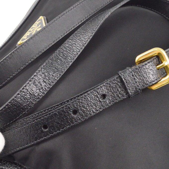 PRADA Black Nylon Shoulder Bag - Style 194 XX01647 - Image 4