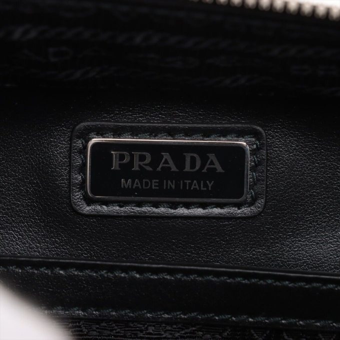 PRADA Saffiano Travel Leather Handbag Black - Image 10