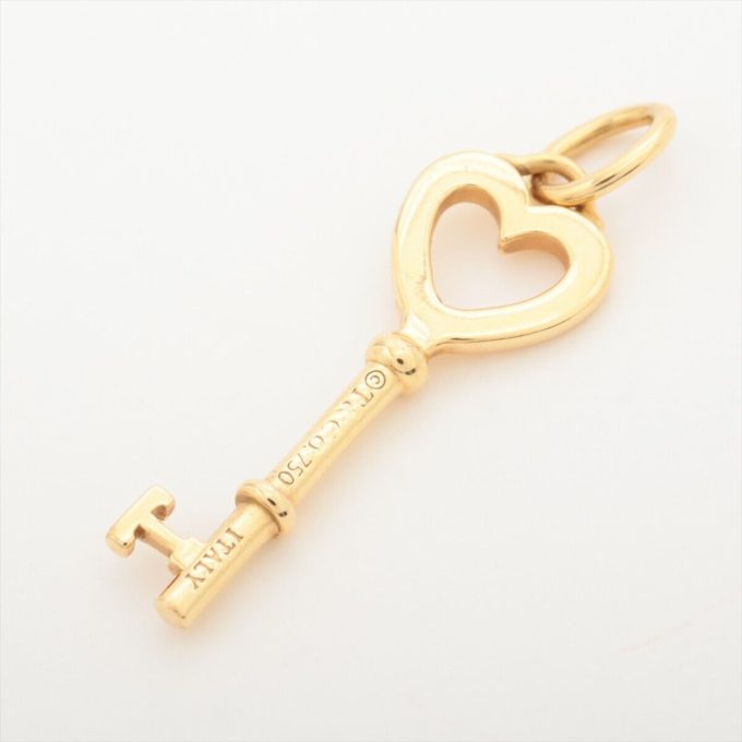 TIFFANY Heart Key Necklace 750(YG) 2.2g - Image 2