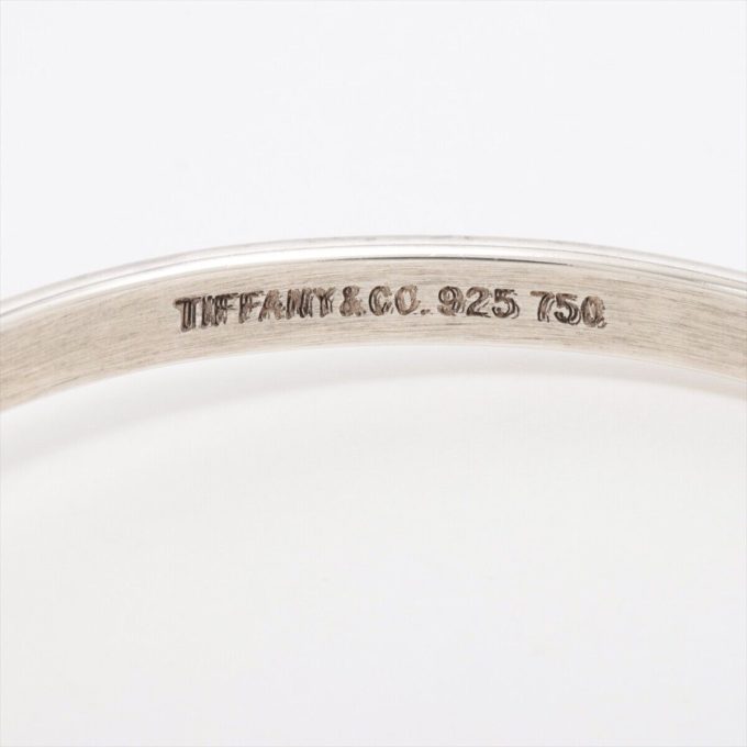 TIFFANY HOOK & EYE BANGLE 925X750 12.1G SILVER x GOLD - Image 6