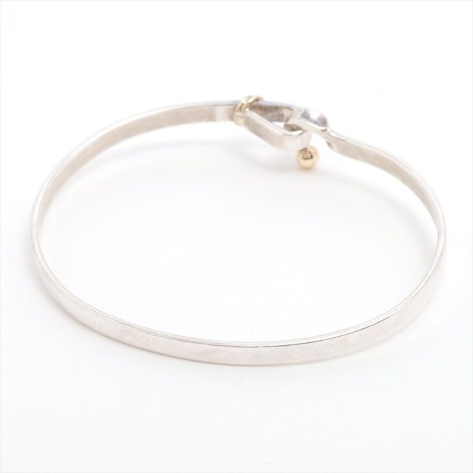 TIFFANY HOOK & EYE BANGLE 925X750 12.1G SILVER x GOLD - Image 2