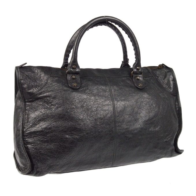 BALENCIAGA Black Goatskin The Work Handbag - Image 2