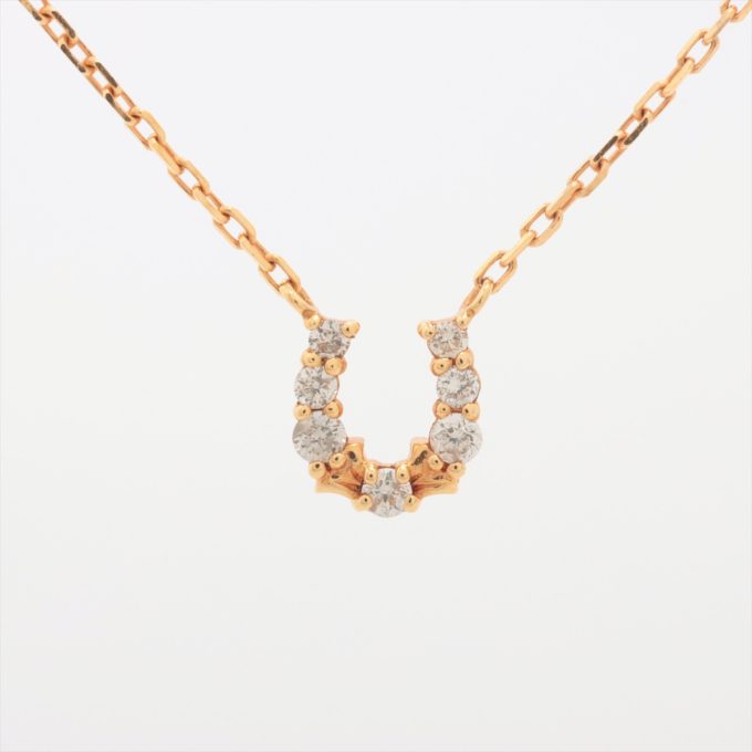 BRAND: AGET Diamond Necklace K18(YG) 1.1g 0.05 Total Carat Weight