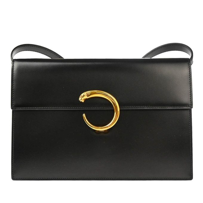 CARTIER Black Panthere Shoulder Bag F0356/C35 115181