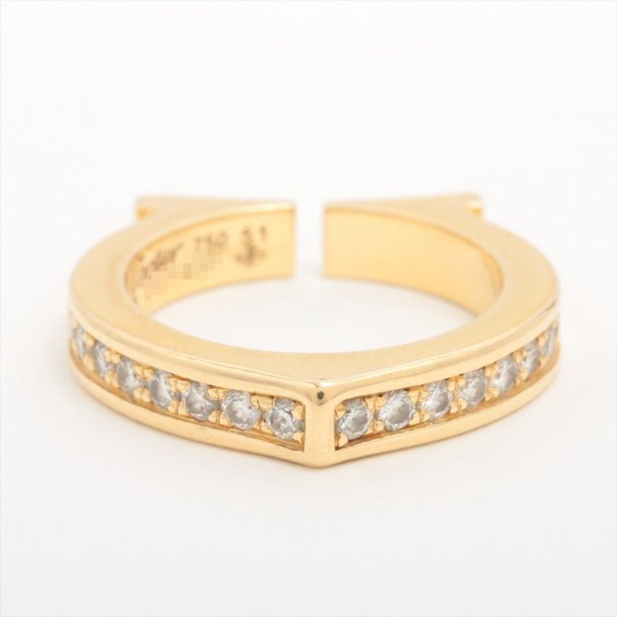 CARTIER C Flat Diamond Ring 750(YG) 6.9g 51 - Image 2