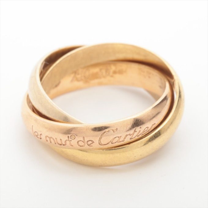 CARTIER Trinity Ring in 750 Gold Mix 7.5g Size 50 - Image 2