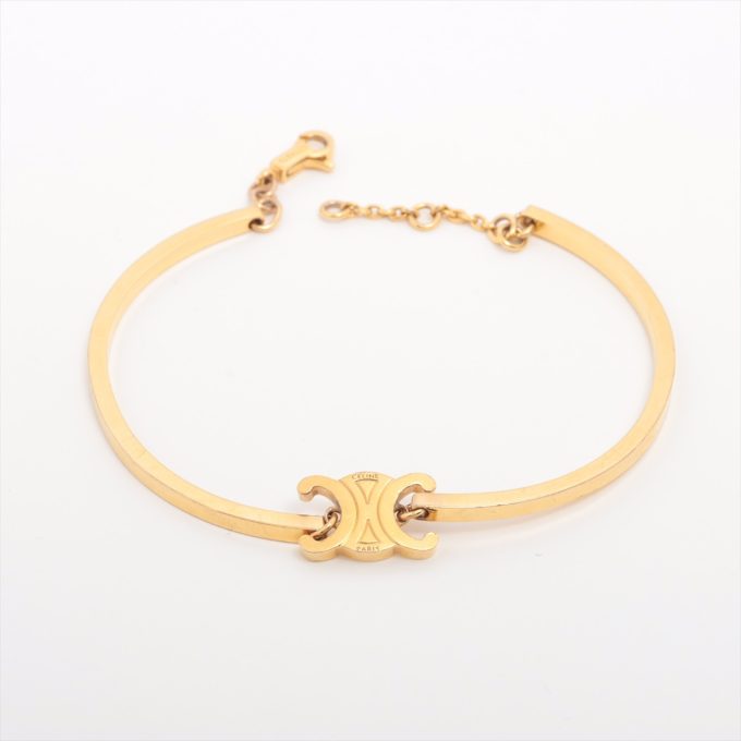 CELINE Triomphe Bracelet GP Gold - Iconic Cuff Jewelry