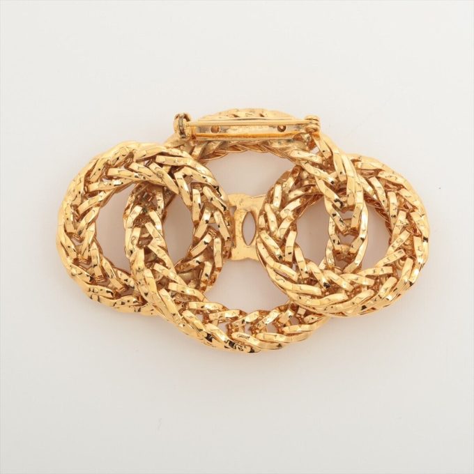 CHANEL Coco Mark Brooch GP Gold Circle - Image 2