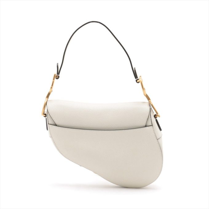 CHRISTIAN DIOR Beige Leather Shoulder Bag - Image 2