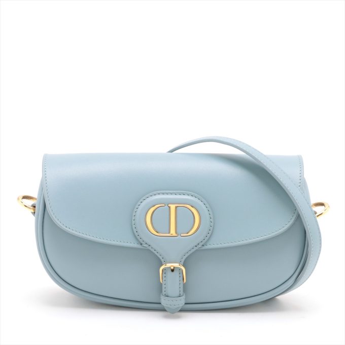 CHRISTIAN DIOR Blue Leather Bobby East West Shoulder Bag