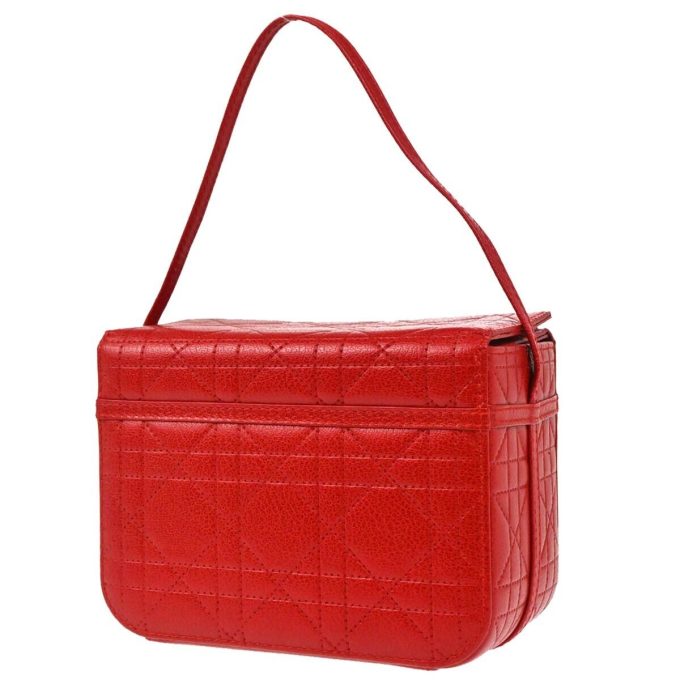 CHRISTIAN DIOR Red Cannage Vanity Handbag CM0067 - Image 2