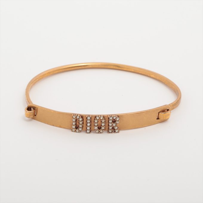 DIOR J'Adior Gold Bangle with Rhinestones