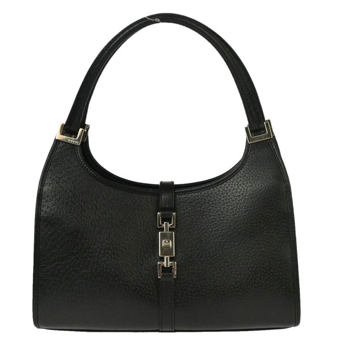 GUCCI Black Leather GG Jackie Handbag - 002-1068/001998 144211