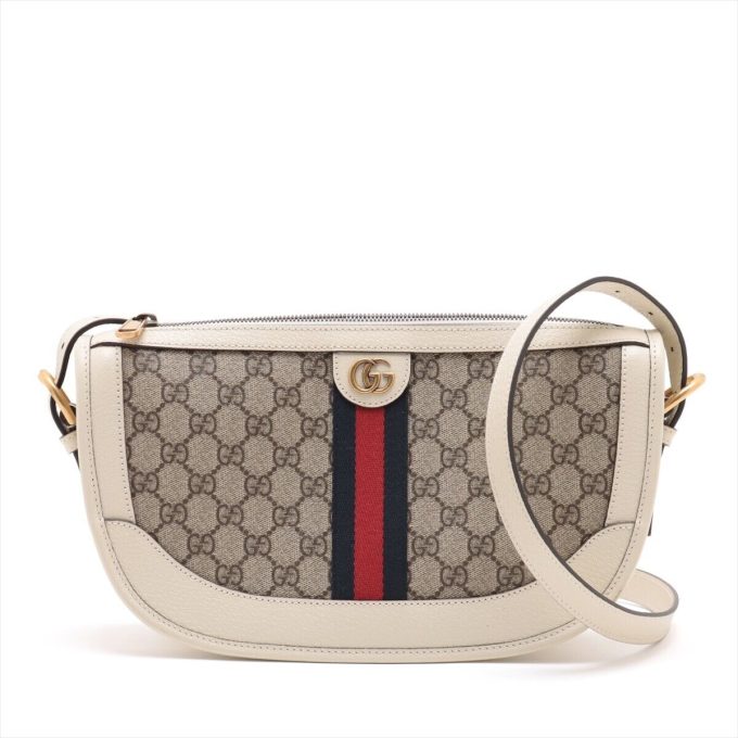 GUCCI GG SUPREME OPHIDIA SHOULDER BAG BEIGE 674096