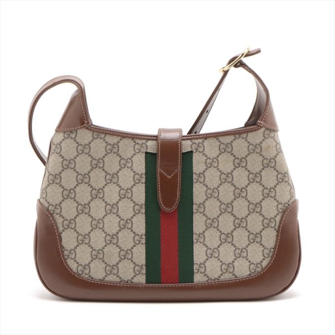 GUCCI Jackie 1961 GG Supreme Shoulder Bag Brown 636706 - Image 2