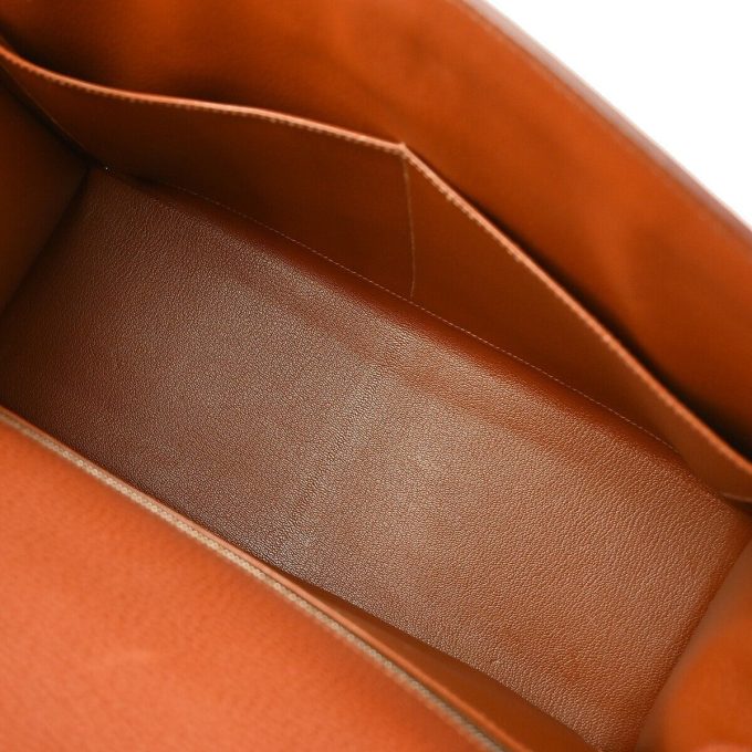 HERMÈS Brown Vache Liegee Kelly 35 Sellier Handbag 🧳 - Image 8