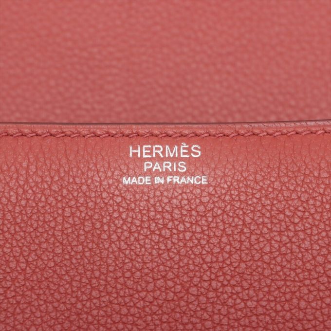 HERMÈS Cherche Midi Evercolor Cuivre Silver Bag - Image 9