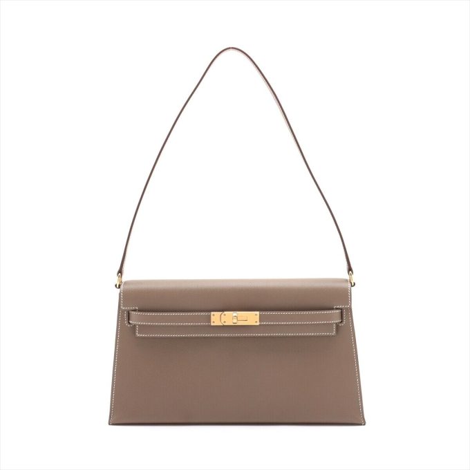 HERMÈS Kelly Elan Veau Madame Etoupe Bag Gold Metal Fittings W: 2024