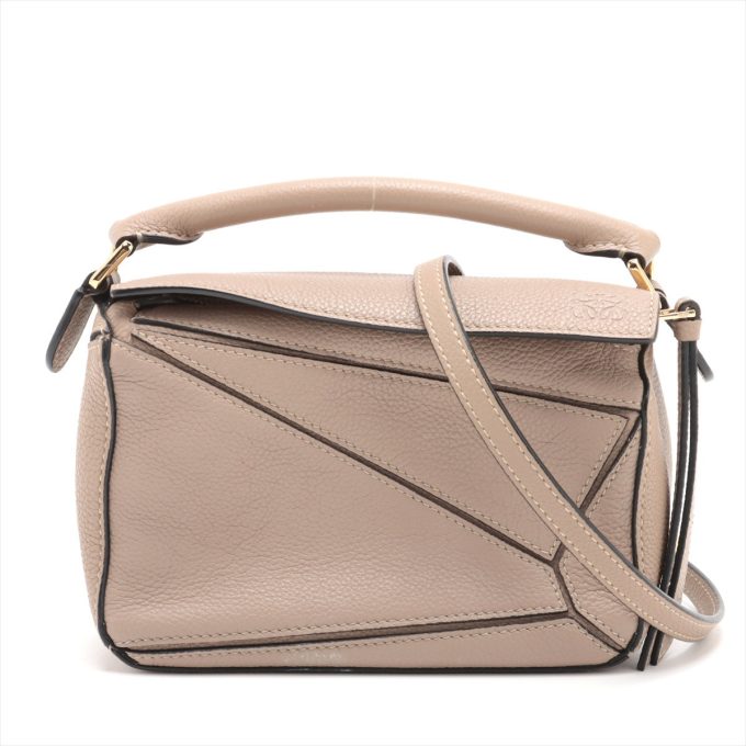 LOEWE Mini Puzzle 2 Way Shoulder Bag, Beige