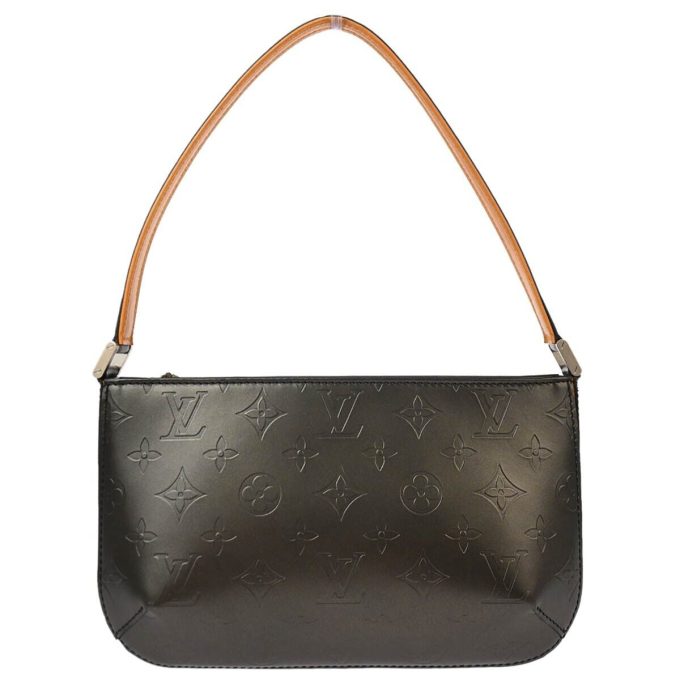 LOUIS VUITTON Black Monogram Mat Fowler Handbag MI0023