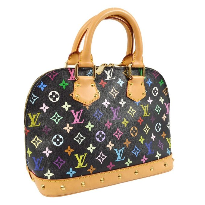 LOUIS VUITTON Black Monogram Multicolor Alma Handbag M92646 - Image 2