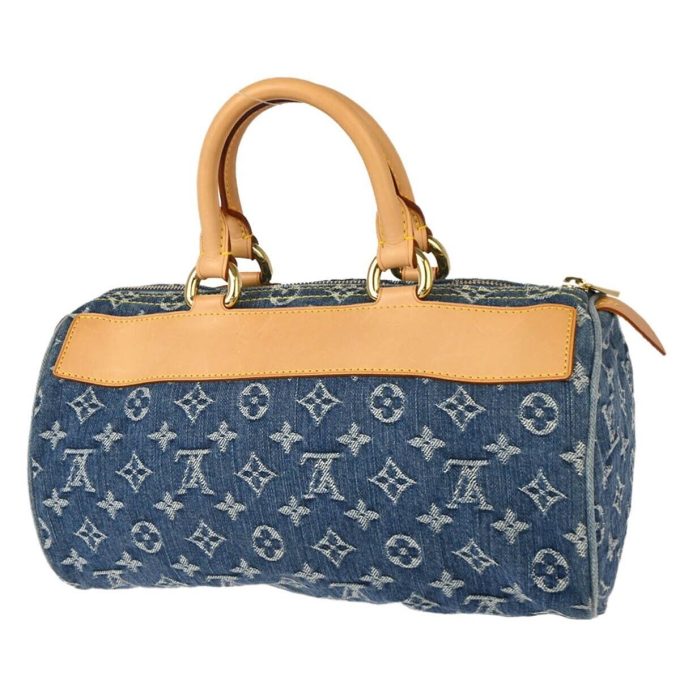 LOUIS VUITTON Blue Monogram Denim Neo Speedy Handbag - Image 2